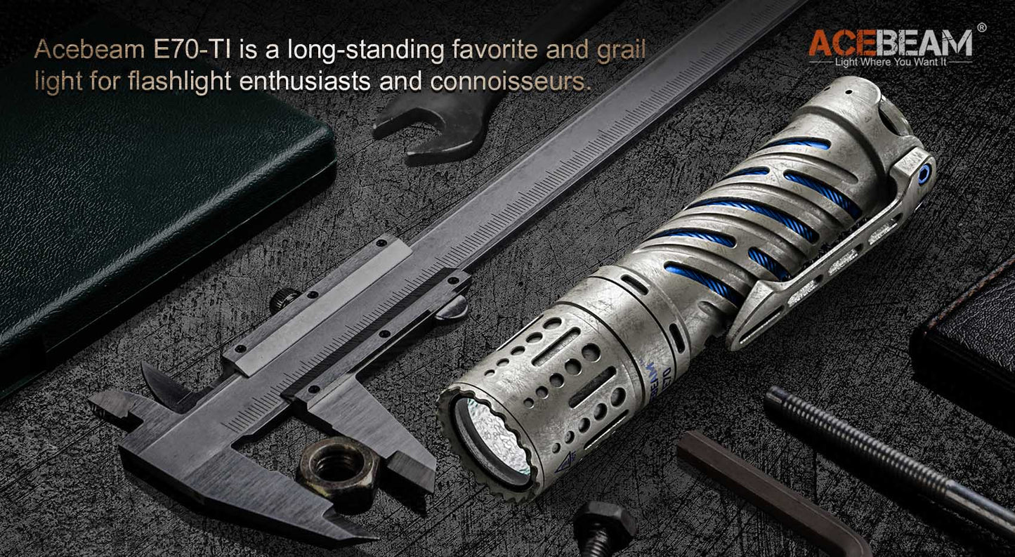Acebeam E70 Titanium EDC Flashlight-4000 lumen/220m