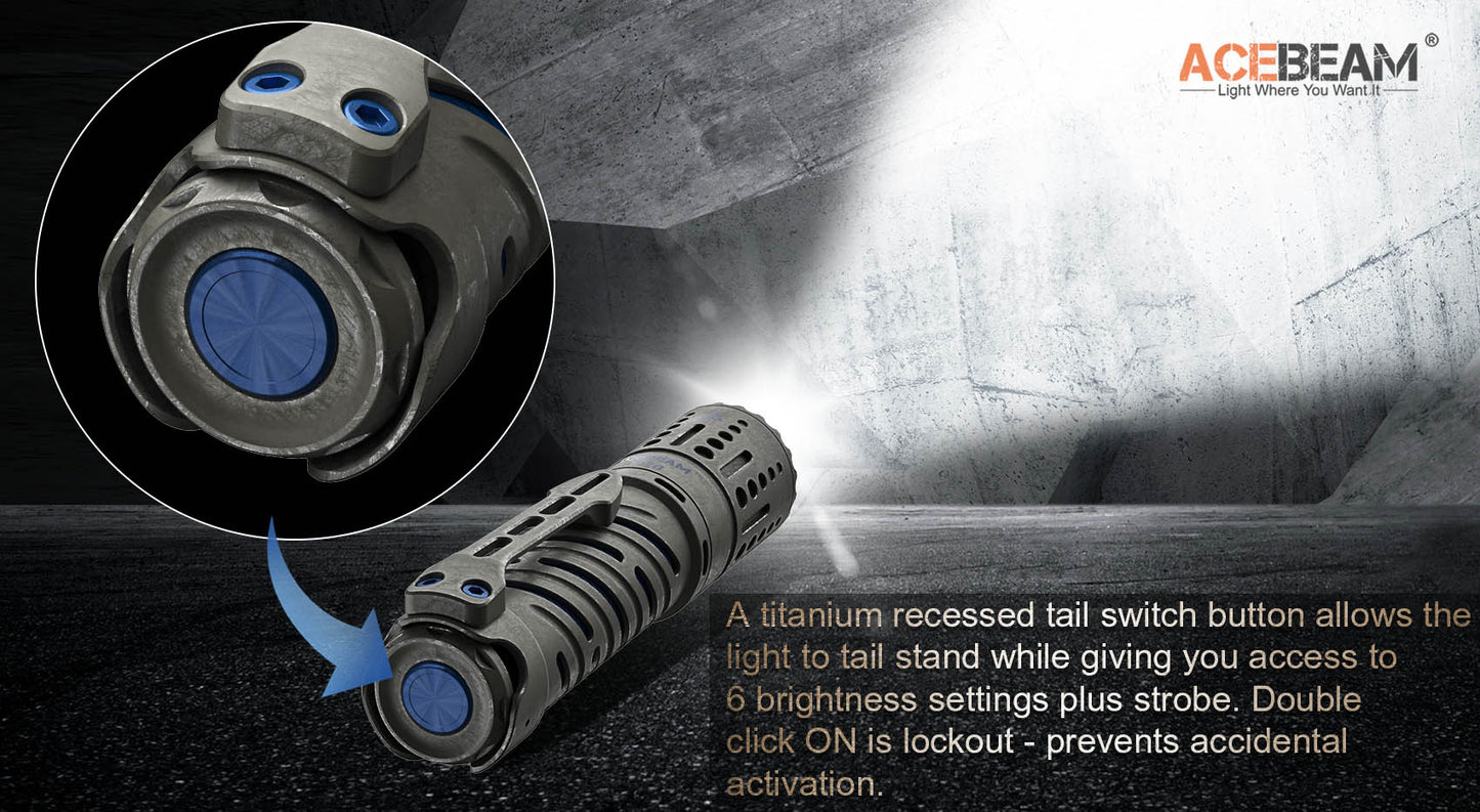 Acebeam E70 Titanium EDC Flashlight-4000 lumen/220m