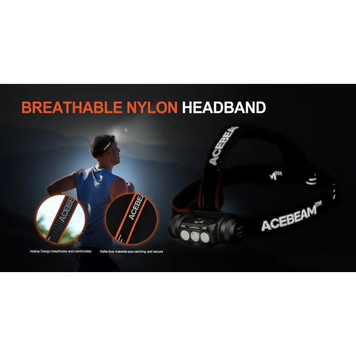 Acebeam H50 2.0 Wide Beam LED Headlamp-2000Lumens/137m