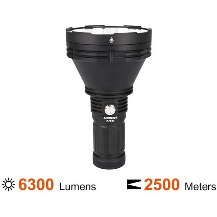 Acebeam K75 2.0 Longest throw Flashlight- 6300 lumen - 2500 meter (NEW!!!!)