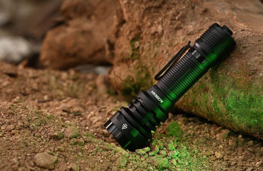 Acebeam P17 Tactical Flashlight- 4900 Lumen/445m (Powerful Dual-Switch Flashlight)- BLACK