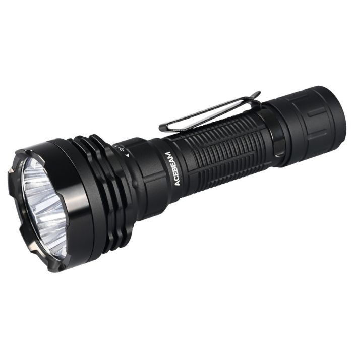 Acebeam P18 Quad-Core Tactical Flashlight- 5000 Lumens/629m (Dual-Switch Rechargable Tactical Flashlight)
