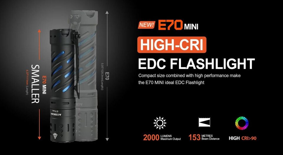 Acebeam E70 Mini EDC Flashlight (NEW)