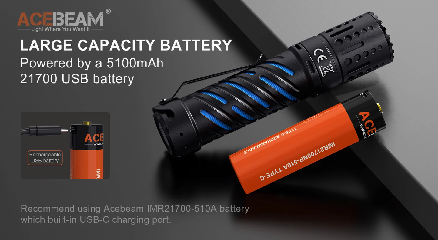Acebeam E70-AL EDC Flashlight - 4600 Lumen