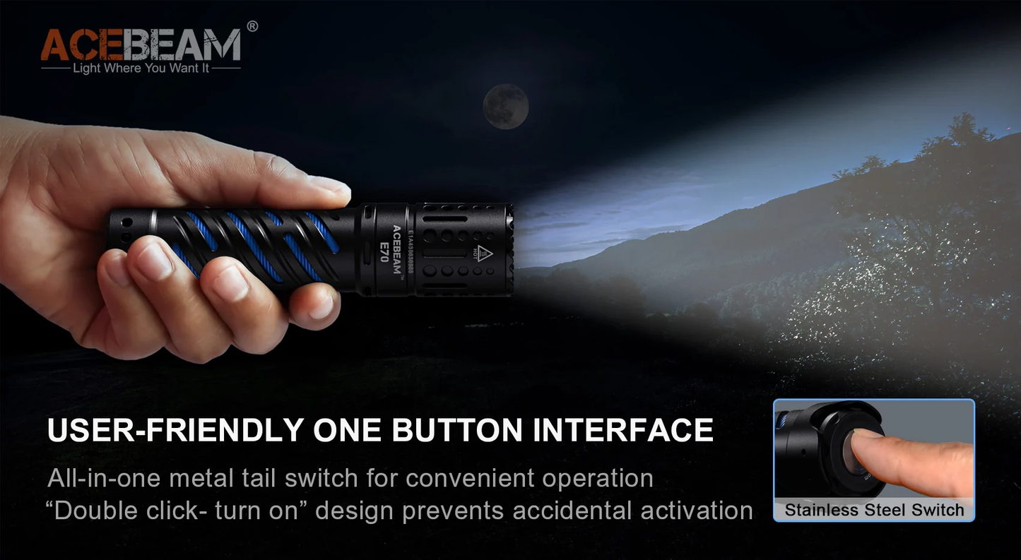 Acebeam E70-AL EDC Flashlight - 4600 Lumen