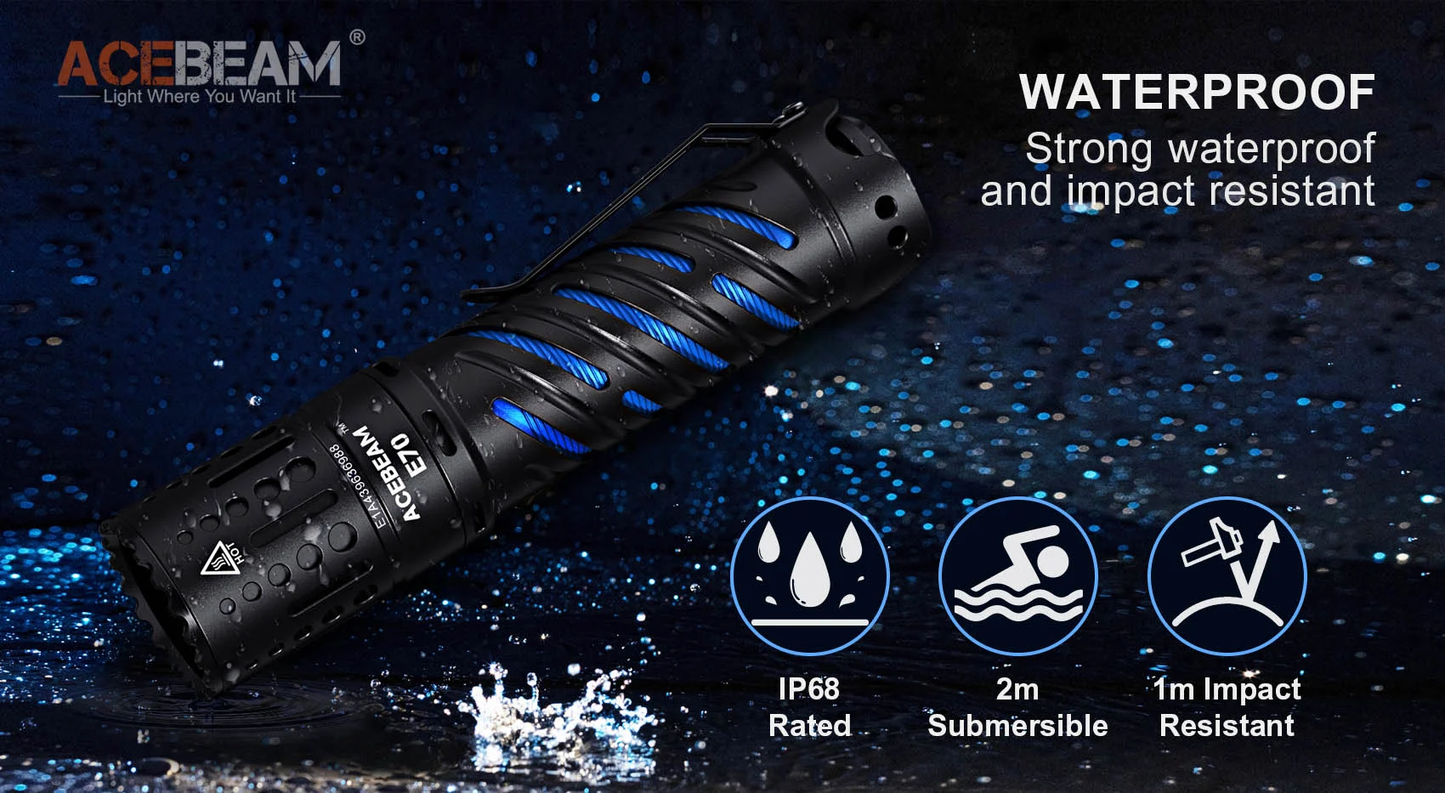 Acebeam E70-AL EDC Flashlight - 4600 Lumen