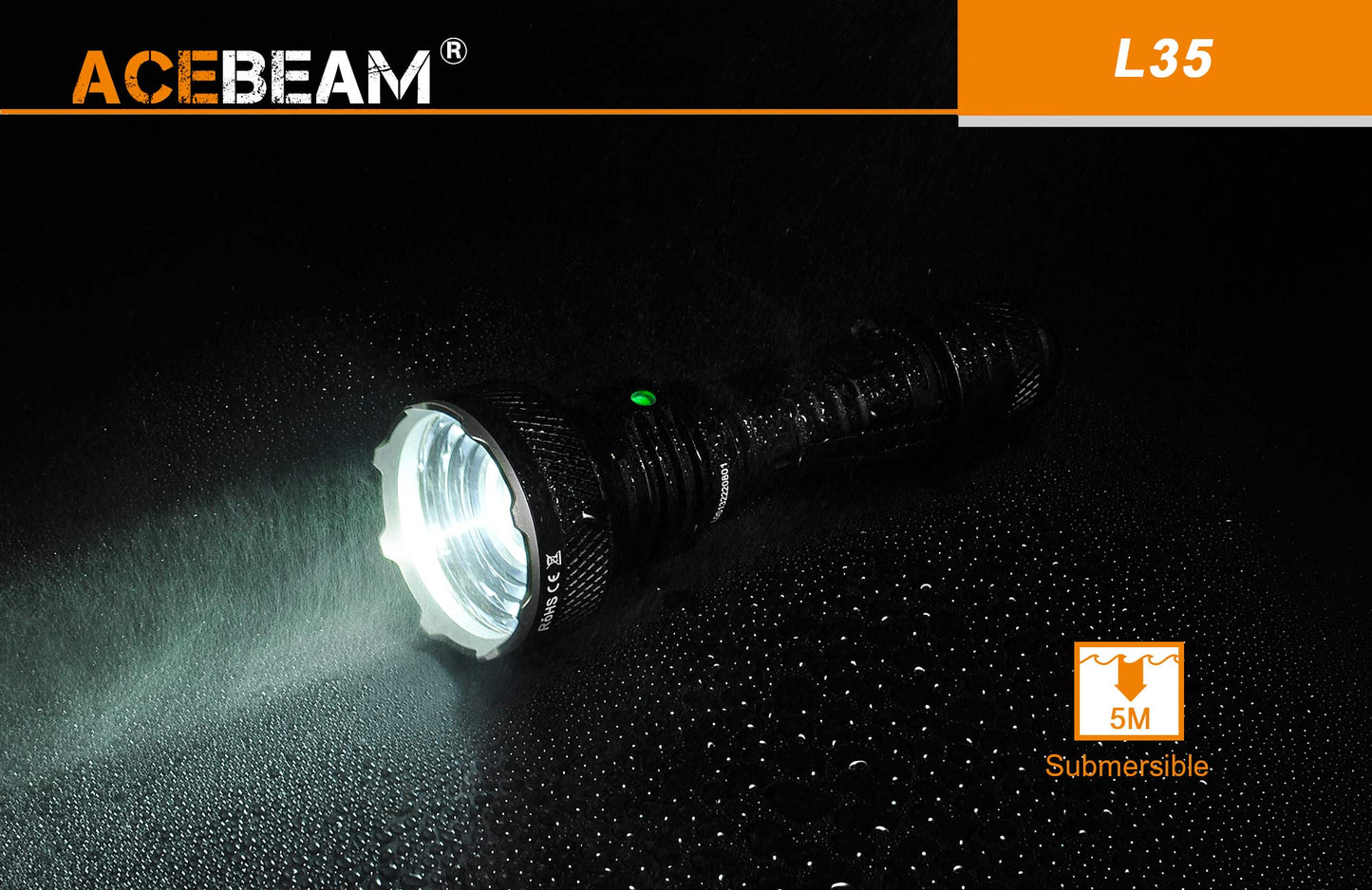 Acebeam L35 Cree LED Tactical Flashlight - 5000 Lumen