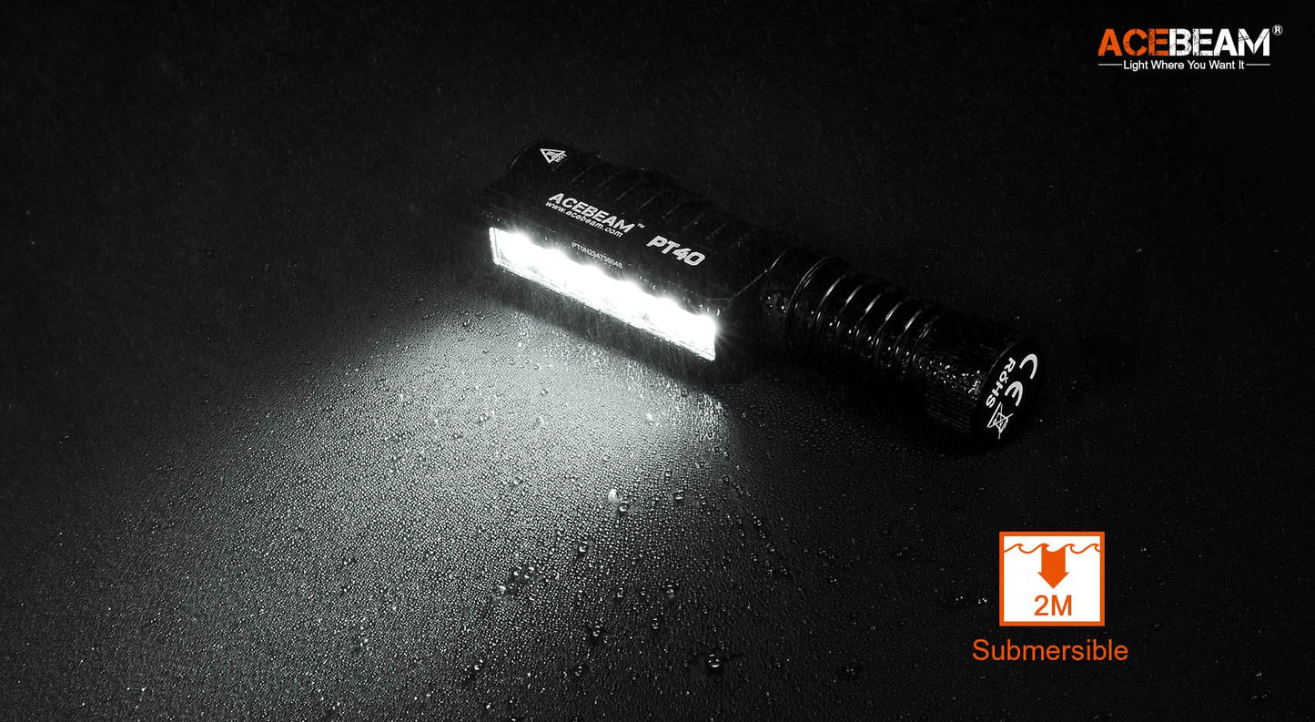 Acebeam PT-40 Multipurpose Work Flashlight & L-shape Headlight - 3000 Lumens