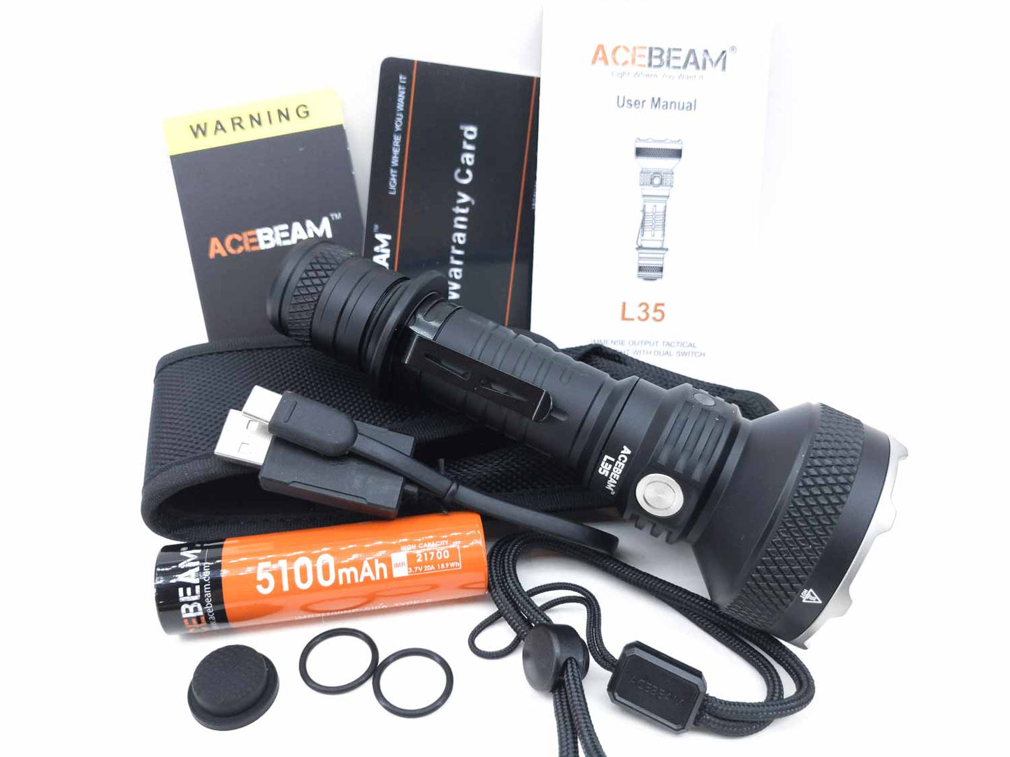 Acebeam L35 Cree LED Tactical Flashlight - 5000 Lumen
