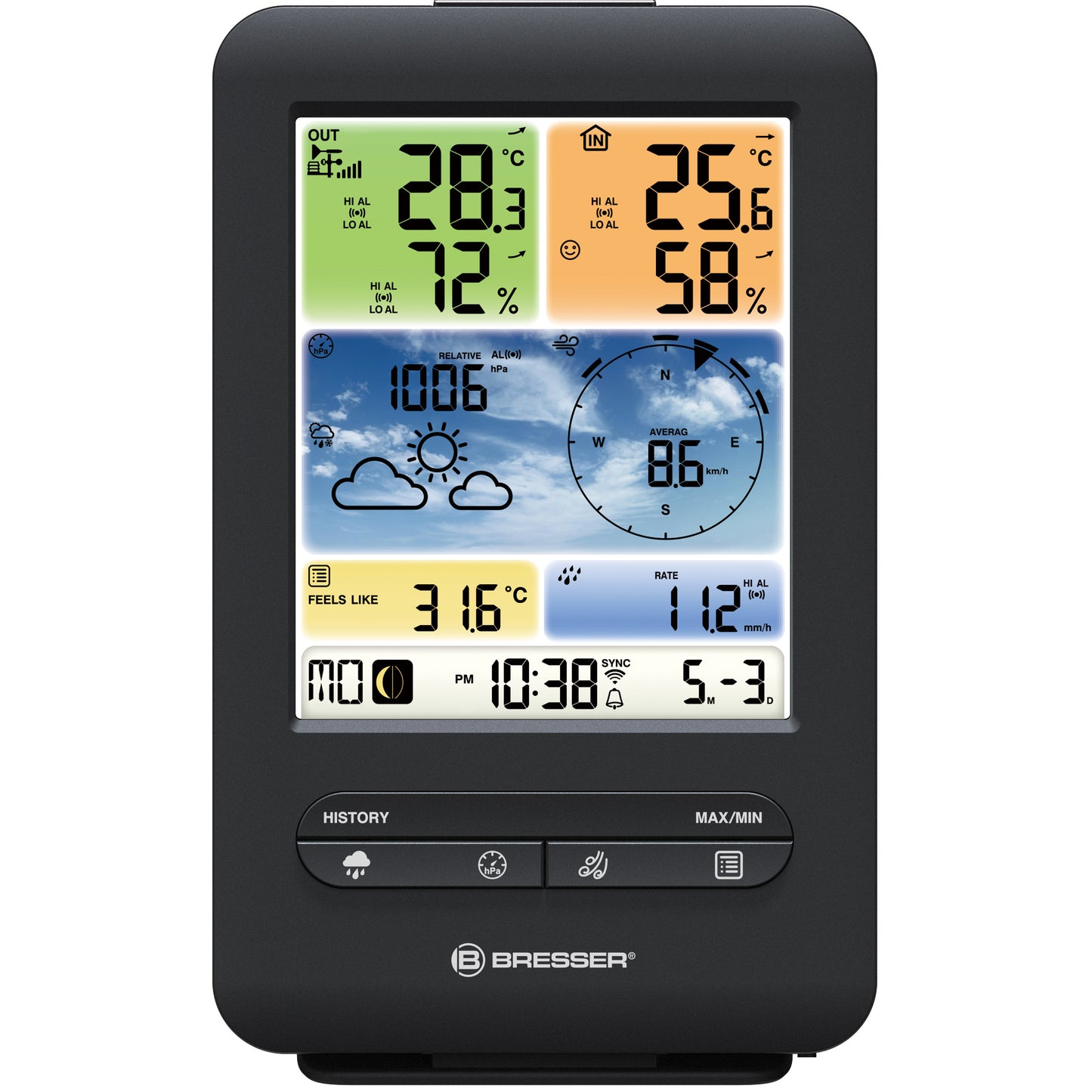 Bresser WIFI Colour Weather Center 5-in-1 Sensor