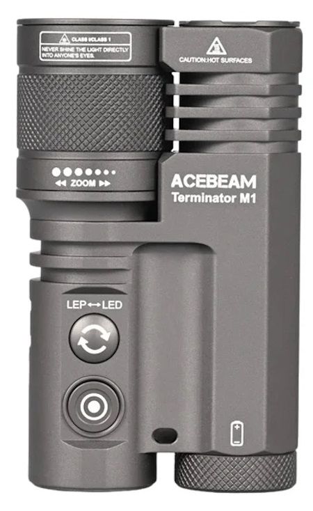 Acebeam Terminator M1 Duel Head LED Flashlight (Limited Edition)- Zoomable LED&LEP Flashlight